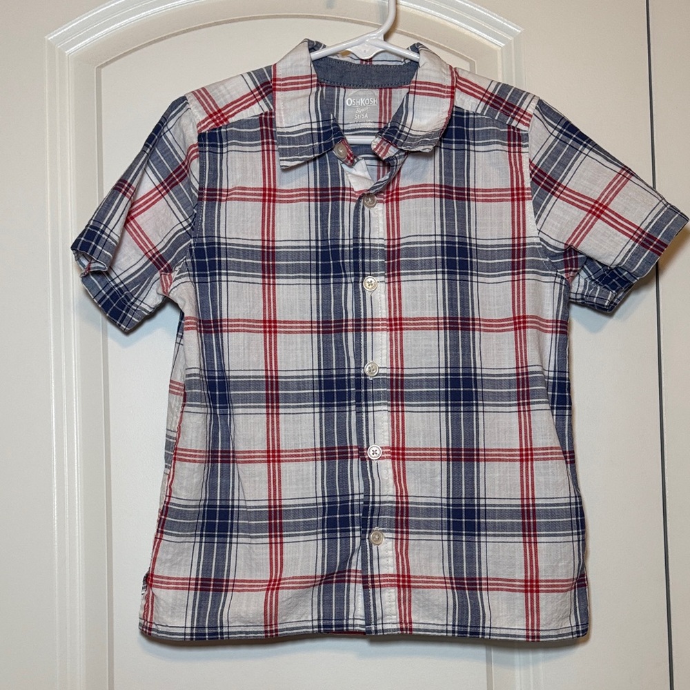 Oshkosh Plaid Woven Button Down